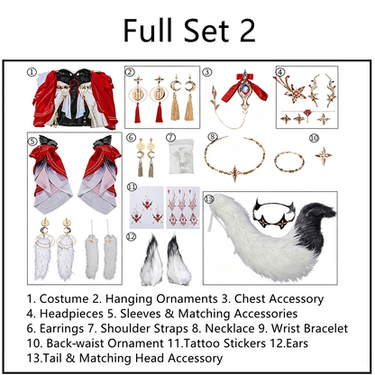 【In Stock】Game Wuthering Waves Cosplay The Moon Fox Hsin Cosplay Costume Premium Edition