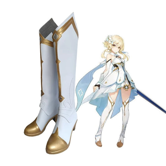 Game Genshin Impact Lumine Cosplay Shoes Cosplay Shoes Long Boots - Cosplay Shoes Boots