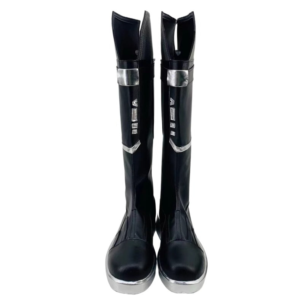 Game Valorant Cosplay Sage Black Color Long Boots Cosplay Shoes
