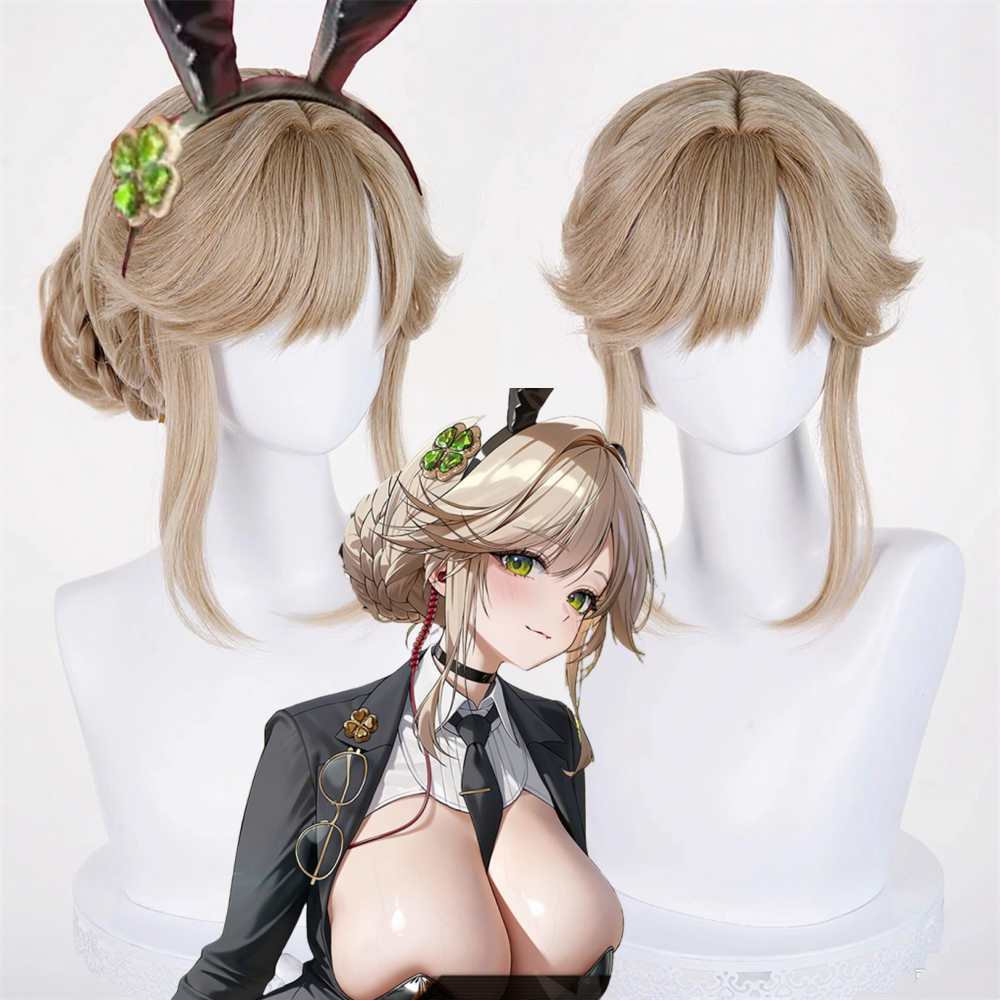 【In Stock】Game Goddess of Victory: Nikke Cosplay Ade: Agent Bunny Cosplay Wig