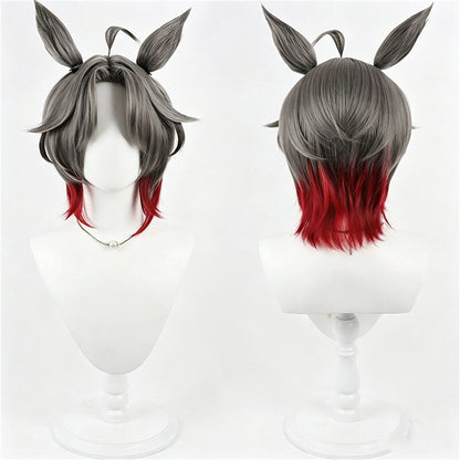 【In Stock】Game Umamusume:Pretty Derby Cosplay Rose Kingdom Cosplay Wig With Ears and Tail