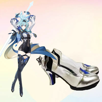 Game Genshin Impact Cosplay Eula Cosplay Shoes Transparent Color High Heels