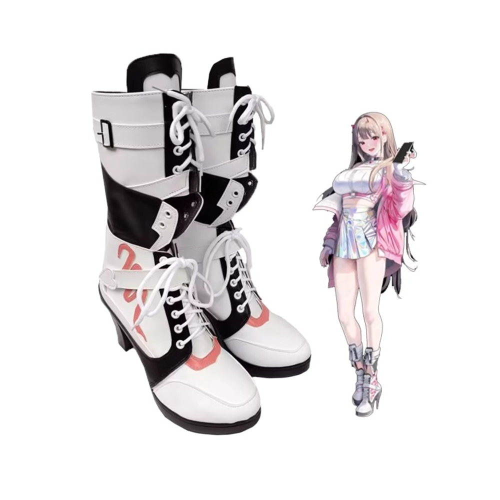 Game Goddess of Victory: Nikke Cosplay Viper White Color Long Boots Cosplay Shoes