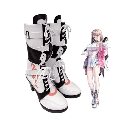 Game Goddess of Victory: Nikke Cosplay Viper White Color Long Boots Cosplay Shoes