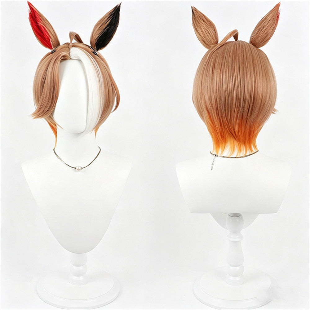 【In Stock】Game Umamusume:Pretty Derby Cosplay カジノドライヴ Casino Drive Cosplay Wig With Ears and Tail