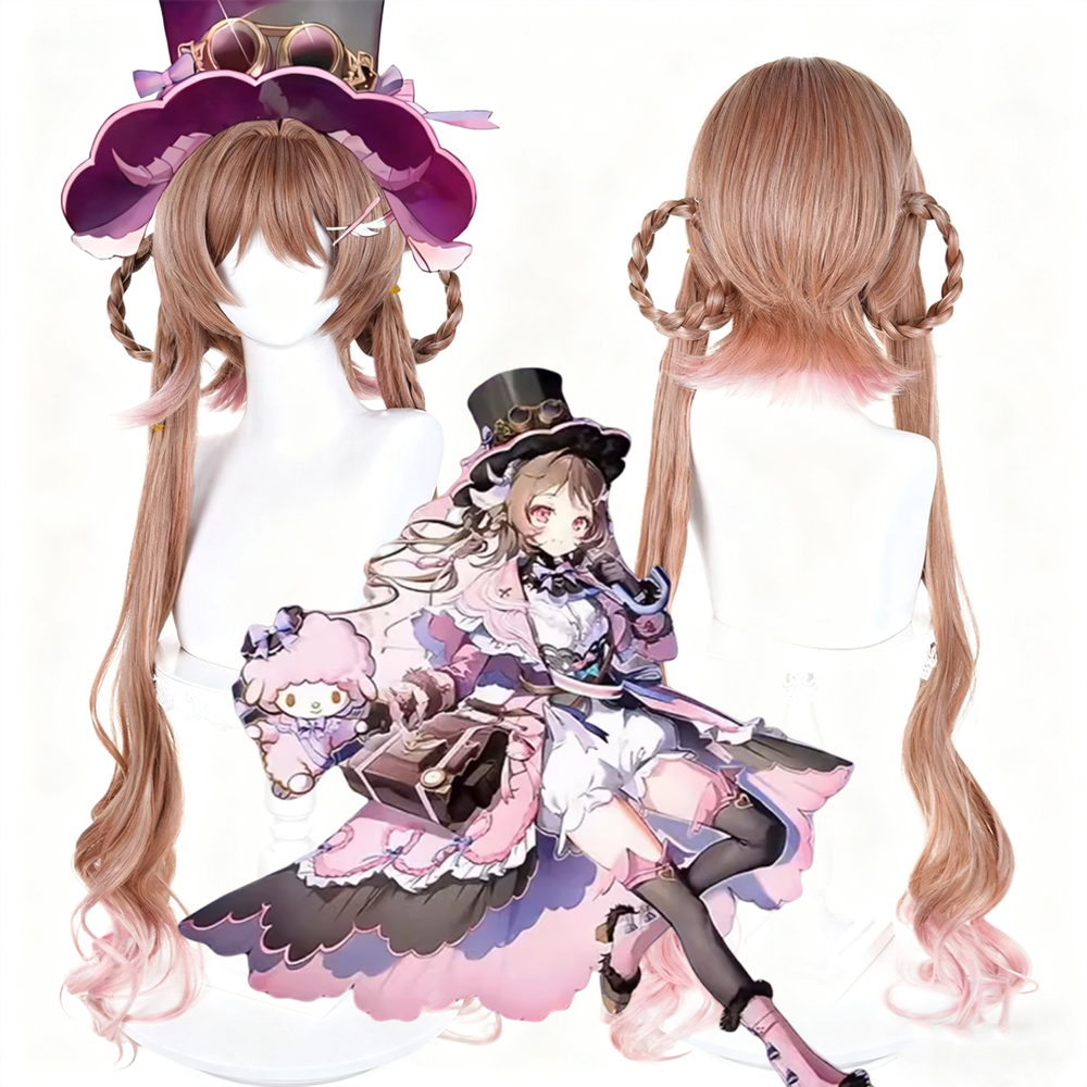【In Stock】Game Arknights Cosplay DREAMLAND PLANET Eyjafjalla the Hvít Aska Cosplay Wig