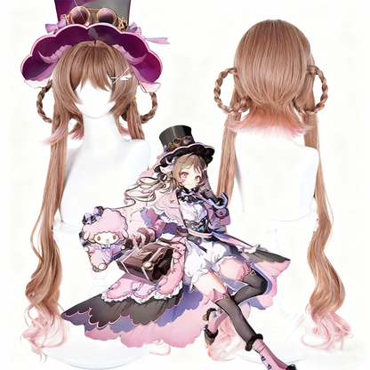 【In Stock】Game Arknights Cosplay DREAMLAND PLANET Eyjafjalla the Hvít Aska Cosplay Wig