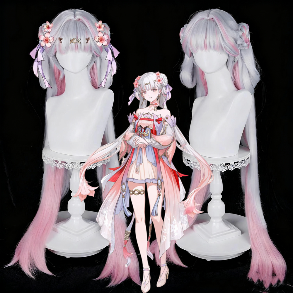 【In Stock】Game Wuthering Waves Cosplay Jinhsi Peach Blossom Cosplay Wig