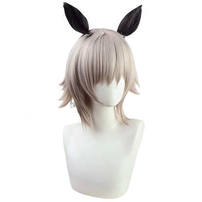 【In Stock】Game Umamusume:Pretty Derby Cosplay レンチャン Curren Chan Cosplay Wig With Ears and Tail