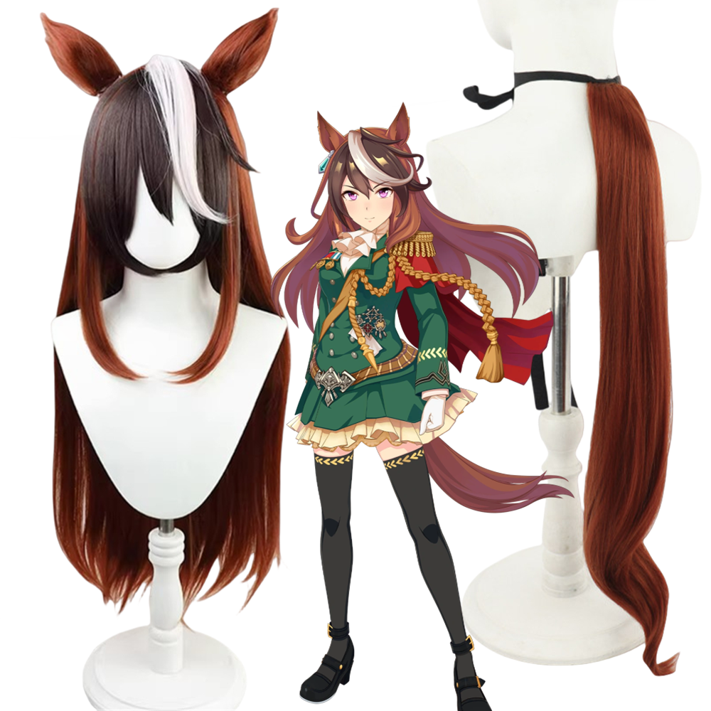 【In Stock】Game Umamusume:Pretty Derby Cosplay シンボリルドルフ Symboli Rudolf Cosplay Wig With Ears and Tail