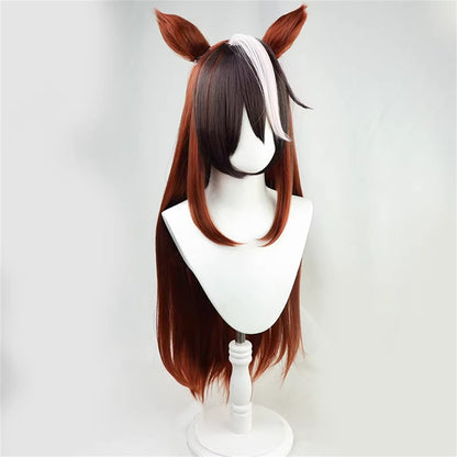 【In Stock】Game Umamusume:Pretty Derby Cosplay シンボリルドルフ Symboli Rudolf Cosplay Wig With Ears and Tail