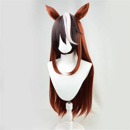 【In Stock】Game Umamusume:Pretty Derby Cosplay シンボリルドルフ Symboli Rudolf Cosplay Wig With Ears and Tail