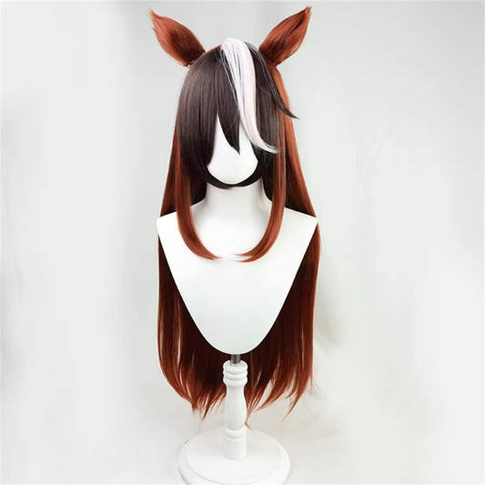 【In Stock】Game Umamusume:Pretty Derby Cosplay シンボリルドルフ Symboli Rudolf Cosplay Wig With Ears and Tail