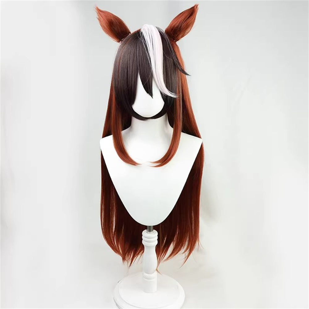 【In Stock】Game Umamusume:Pretty Derby Cosplay シンボリルドルフ Symboli Rudolf Cosplay Wig With Ears and Tail