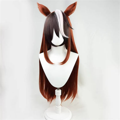 【In Stock】Game Umamusume:Pretty Derby Cosplay シンボリルドルフ Symboli Rudolf Cosplay Wig With Ears and Tail