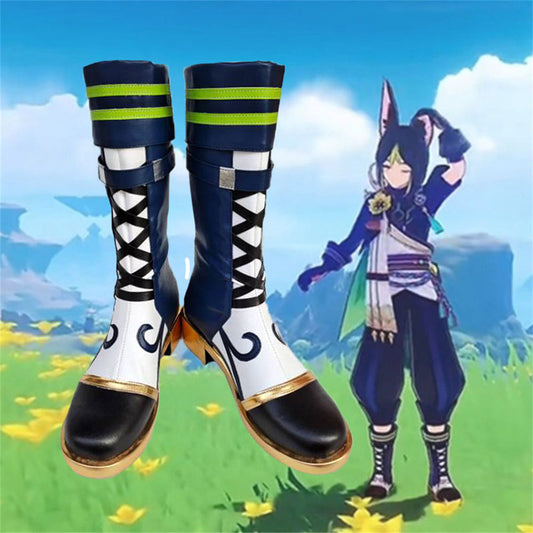 Game Genshin Impact Cosplay Tighnari Cosplay Long Boots Cosplay Shoes - Cosplay Shoes Boots