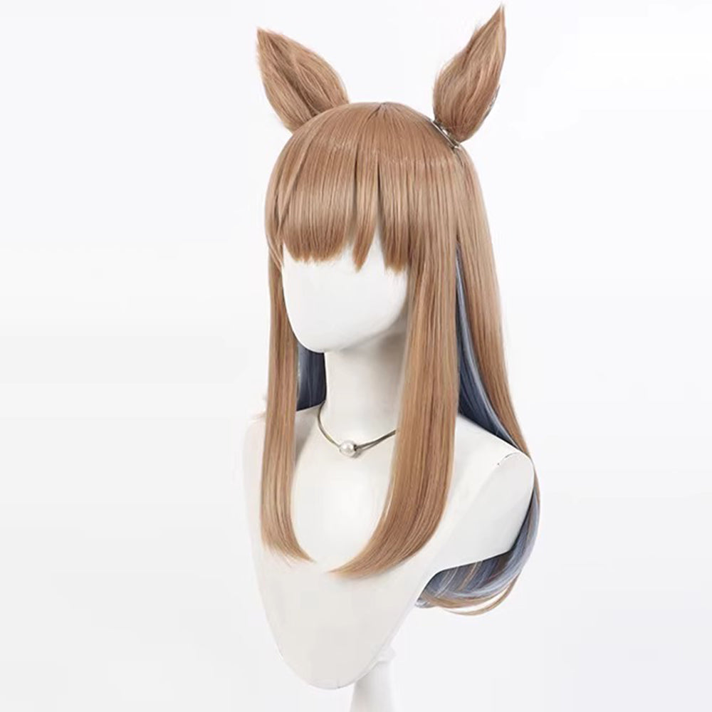 【In Stock】Game Umamusume:Pretty Derby Cosplay Almond Eye Cosplay Wig With Ears and Tail