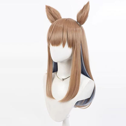 【In Stock】Game Umamusume:Pretty Derby Cosplay Almond Eye Cosplay Wig With Ears and Tail