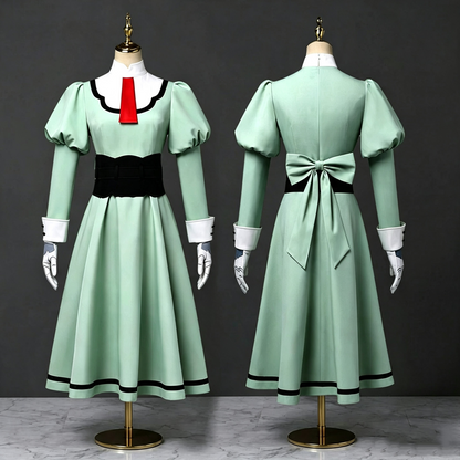 【In Stock】Anime The Ribbon Hero Cosplay Sapphire Daily Wear Green Dress Cosplay Costume Plus Size