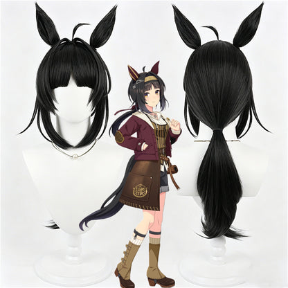 【In Stock】Game Umamusume:Pretty Derby Cosplay Logotype Cosplay Wig With Ears and Tail