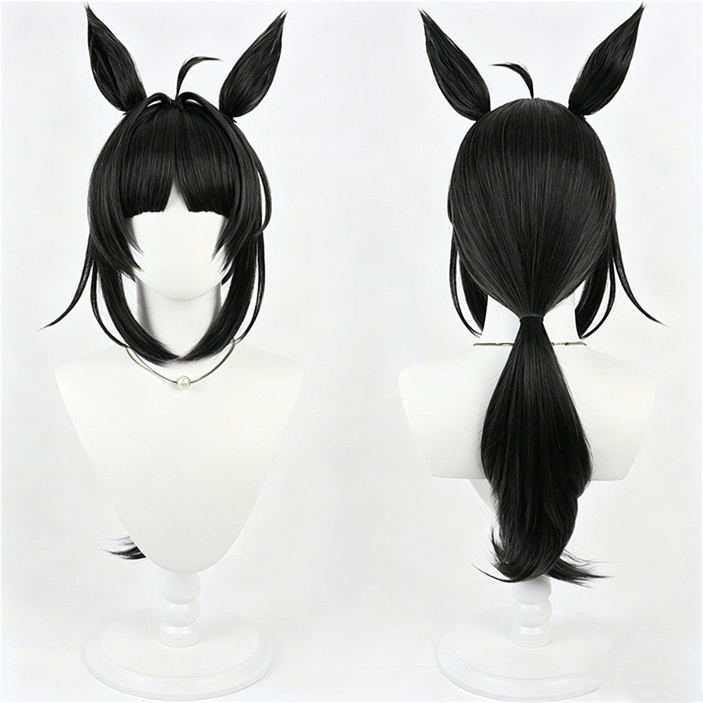 【In Stock】Game Umamusume:Pretty Derby Cosplay Logotype Cosplay Wig With Ears and Tail