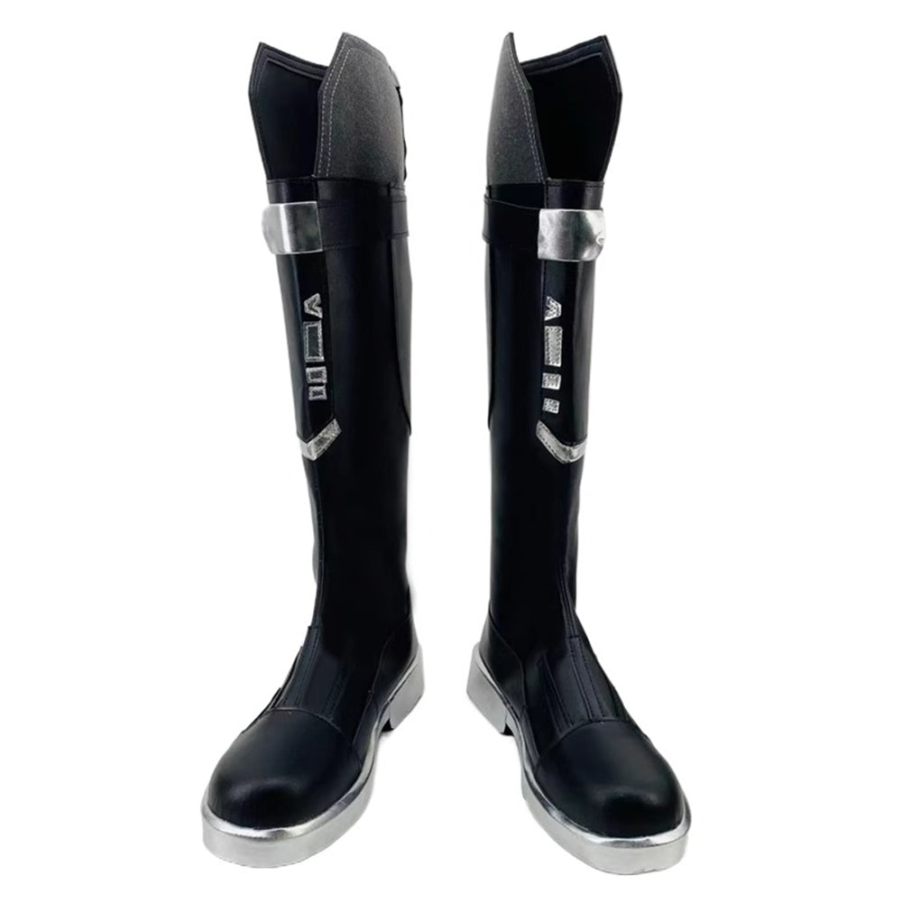 Game Valorant Cosplay Sage Black Color Long Boots Cosplay Shoes