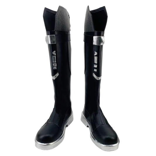 Game Valorant Cosplay Sage Black Color Long Boots Cosplay Shoes