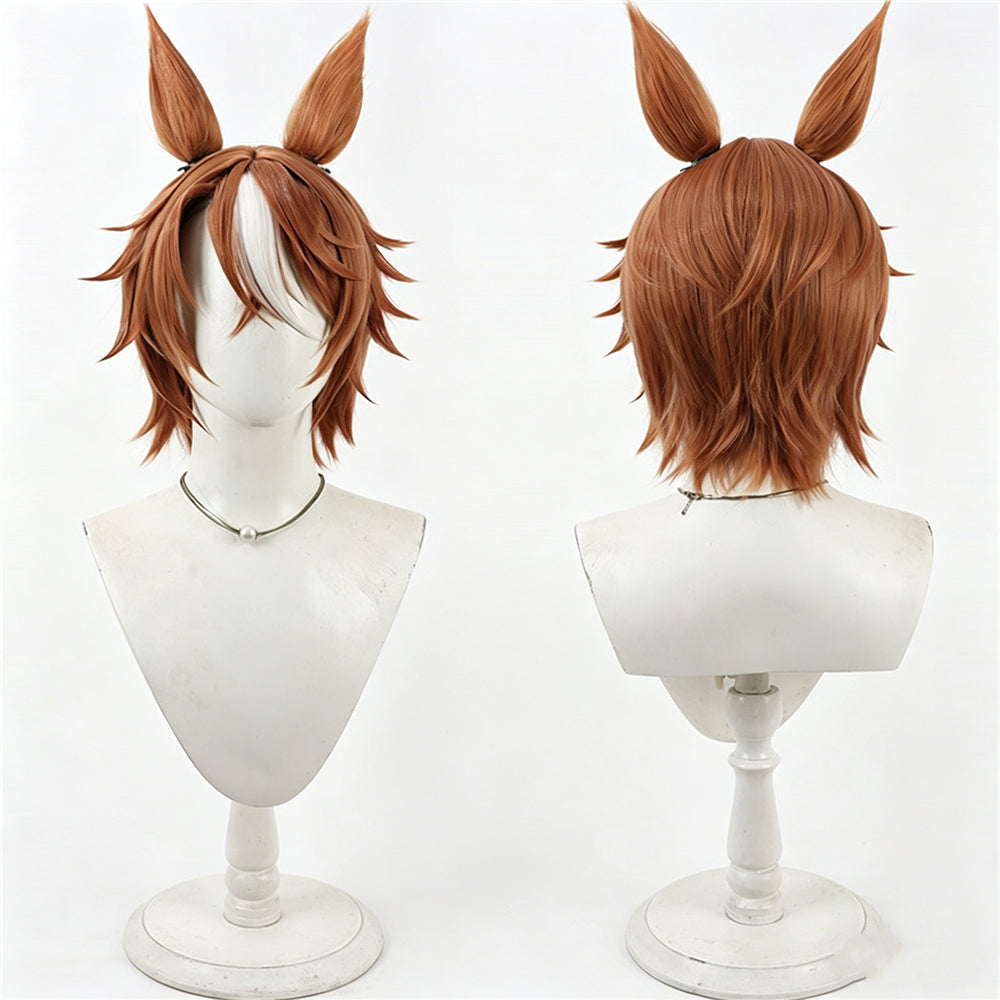 【In Stock】Game Umamusume:Pretty Derby Cosplay ディクタストライカ Dictus Striker Cosplay Wig With Ears and Tail