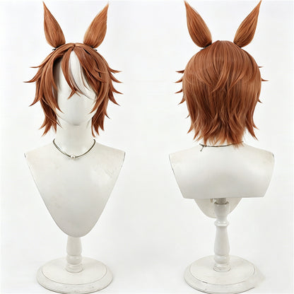 【In Stock】Game Umamusume:Pretty Derby Cosplay ディクタストライカ Dictus Striker Cosplay Wig With Ears and Tail