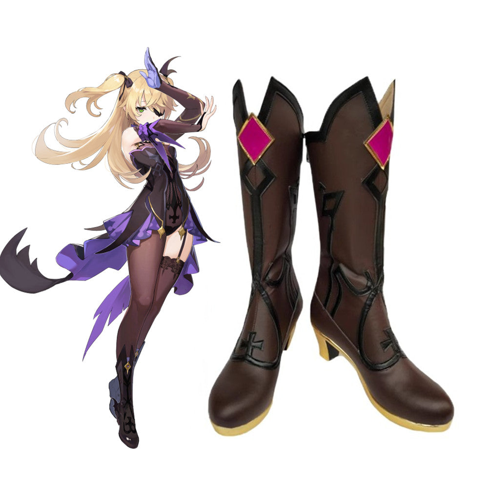 Game Genshin Impact Cosplay Fischl von Luftschloss Narfidort Cosplay Shoes - Cosplay Shoes Boots