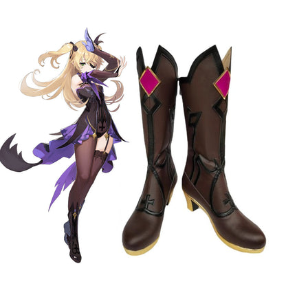 Game Genshin Impact Cosplay Fischl von Luftschloss Narfidort Cosplay Shoes - Cosplay Shoes Boots