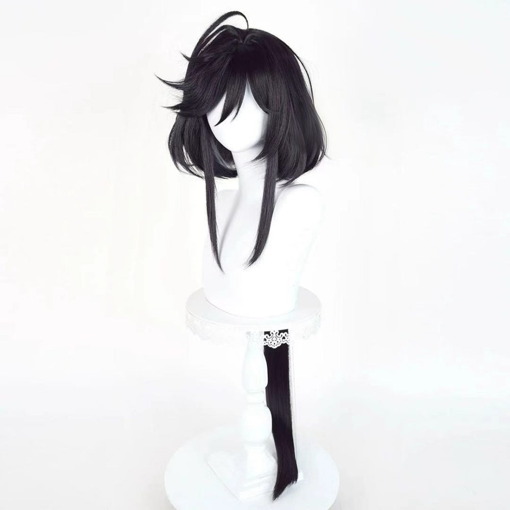 【In Stock】Anime The Ribbon Hero Cosplay Sapphire Knight Uniform Cosplay Wig Dark Style Hair