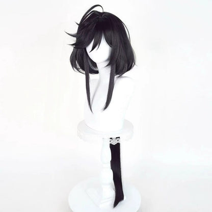 【In Stock】Anime The Ribbon Hero Cosplay Sapphire Knight Uniform Cosplay Wig Dark Style Hair