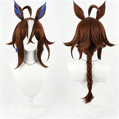 【In Stock】Game Umamusume:Pretty Derby Cosplay Epiphaneia Cosplay Wig With Ears and Tail