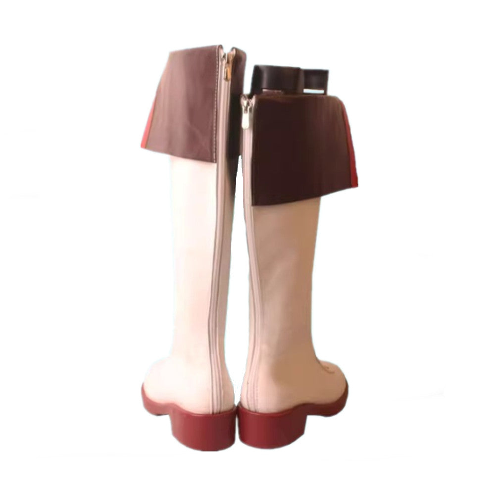 Game Genshin Impact Cosplay Tartaglia Cosplay Shoes White Long Boots