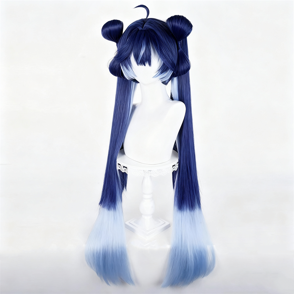 【In Stock】Game Wuthering Waves Cosplay Yongqing Fang's Iuno Cosplay Wig Blue Long Hair