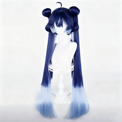 【In Stock】Game Wuthering Waves Cosplay Yongqing Fang's Iuno Cosplay Wig Blue Long Hair