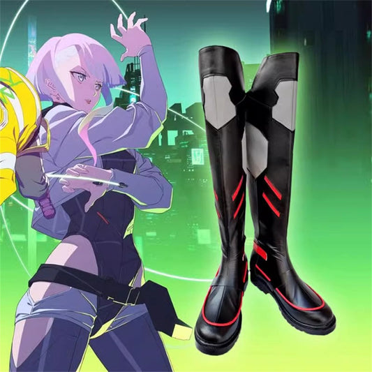 Anime Cyberpunk: Edgerunners Cosplay Lucy Cosplay Shoes Flat Shoes Long Boots Shoes - Cosplay Shoes Boots