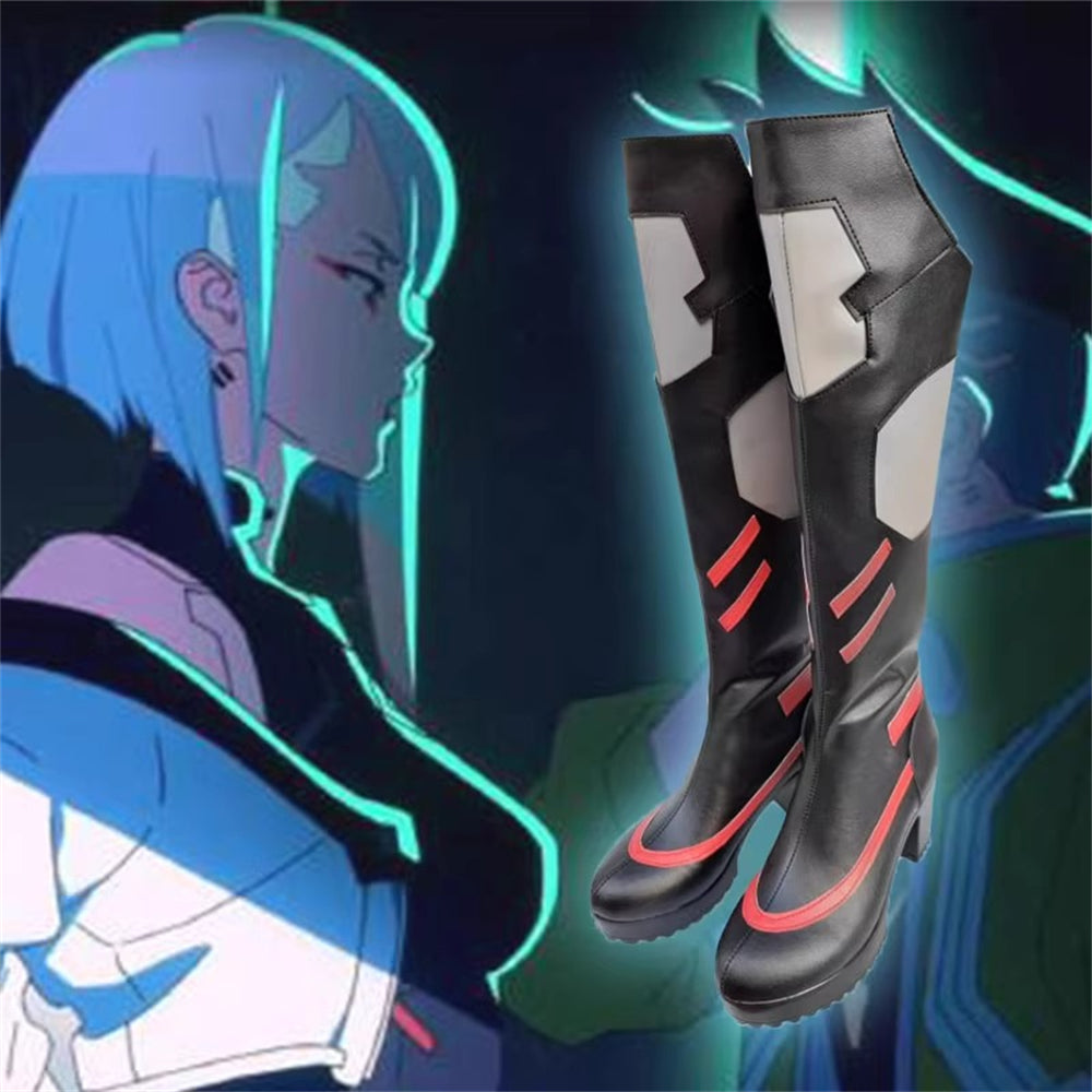 Anime Cyberpunk: Edgerunners Cosplay Lucy Cosplay Shoes High Heels Shoes Long Boots Shoes