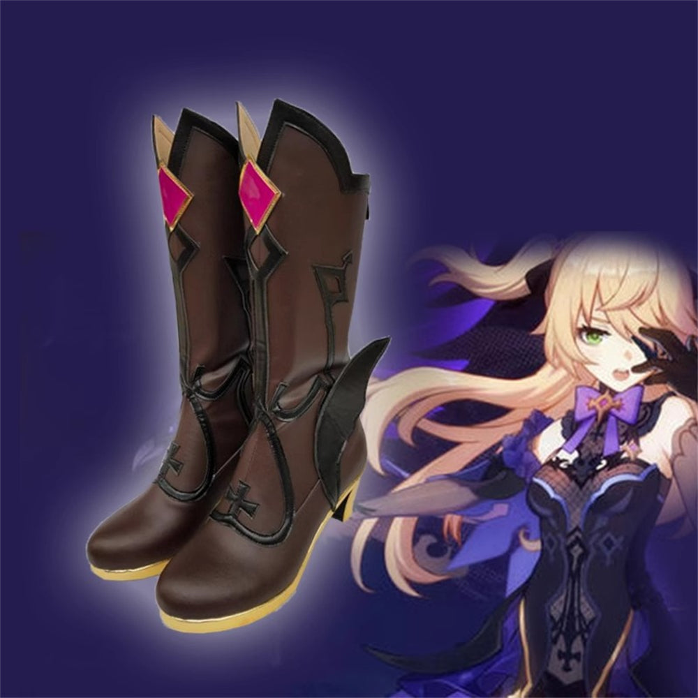 Game Genshin Impact Cosplay Fischl von Luftschloss Narfidort Cosplay Shoes - Cosplay Shoes Boots