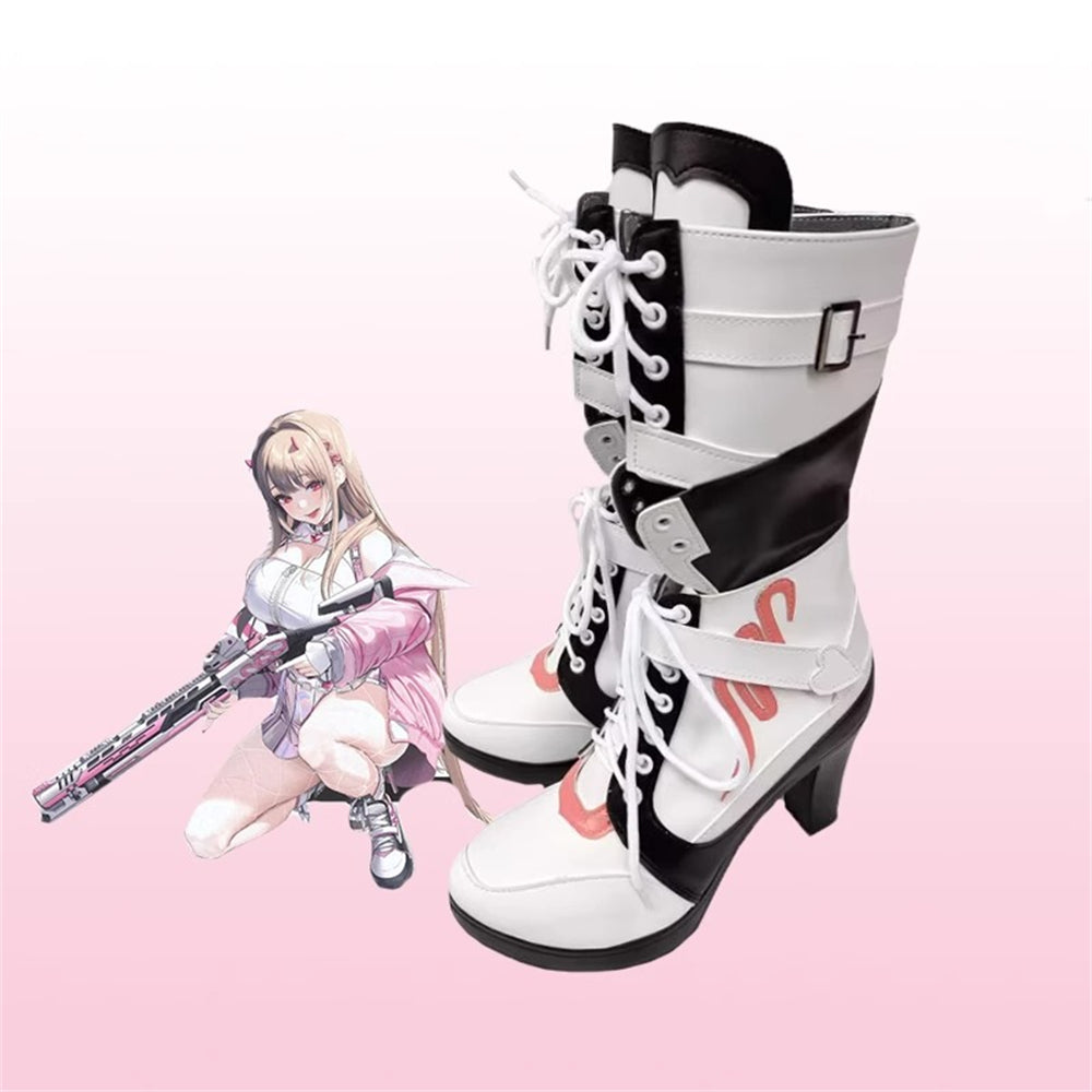 Game Goddess of Victory: Nikke Cosplay Viper White Color Long Boots Cosplay Shoes