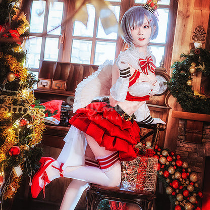 【In Stock】Anime Re: Zero - Starting Life in Another World Cosplay Rem Christmas Cosplay Costume
