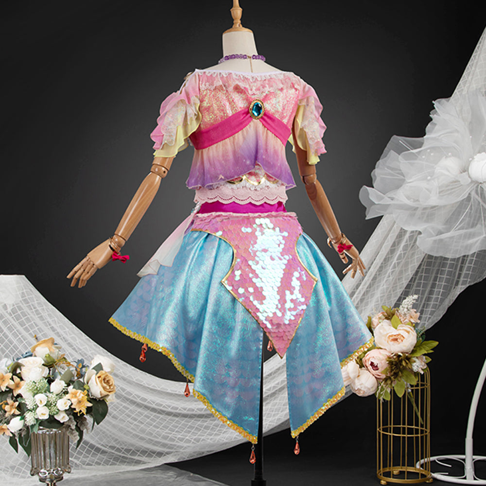 【Custom-Tailor】Anime Aikatsu! Cosplay Ichigo Hoshimiya Pisces Dress Cosplay Costume