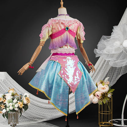【Custom-Tailor】Anime Aikatsu! Cosplay Ichigo Hoshimiya Pisces Dress Cosplay Costume