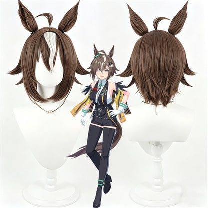【In Stock】Game Umamusume:Pretty Derby Cosplay ルーラーシップ Rulership Cosplay Wig With Ears and Tail