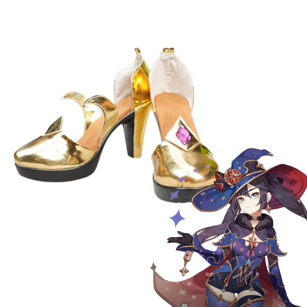 Game Genshin Impact Cosplay Mona Cosplay Shoes - Cosplay Shoes Boots
