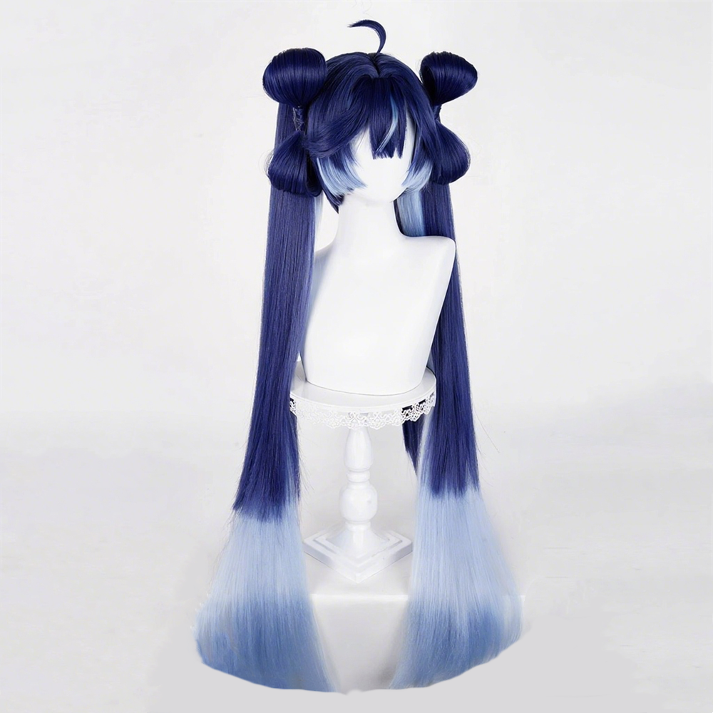 【In Stock】Game Wuthering Waves Cosplay Yongqing Fang's Iuno Cosplay Wig Blue Long Hair