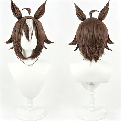 【In Stock】Game Umamusume:Pretty Derby Cosplay ルーラーシップ Rulership Cosplay Wig With Ears and Tail