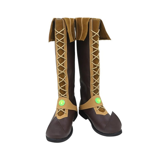 Game Elden Ring Sorcerer Rogier Cosplay Shoes