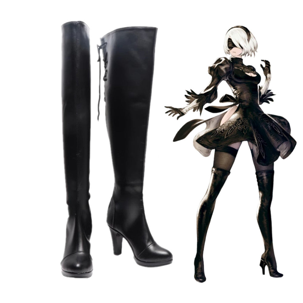 Game NieR: Automata Cosplay YoRHa No.2 Type B Cosplay Shoes - Cosplay Shoes Boots